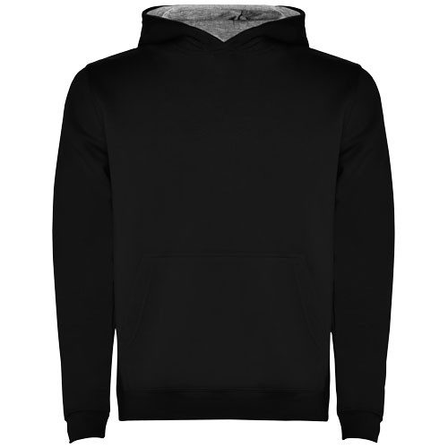 Sweat capuche 280gr promotionnel Enfant Urban ROLY Noir et Gris chiné
